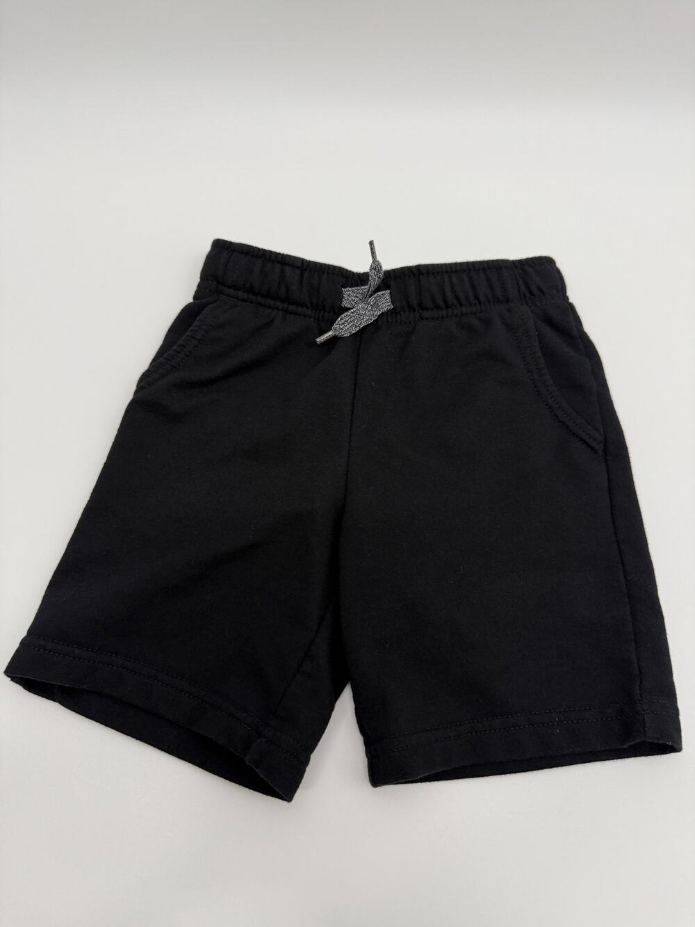 Cat & Jack Boys Black Knit Pull On Shorts XS 4 5 Elastic Waist Pockets